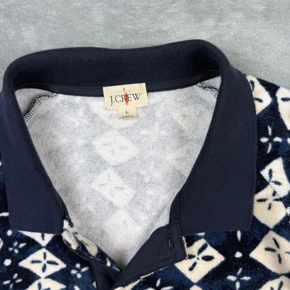 Jcrew Men's Navy and Blue Polo-shirts